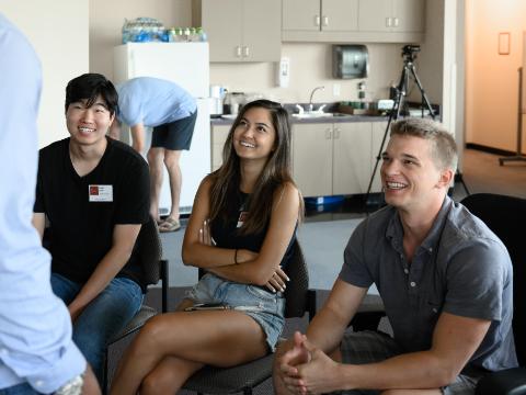 Students participating in an Entrepreneurship workshop 