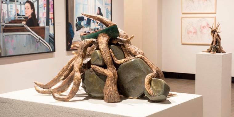 Ceramic piece from the senior art show 