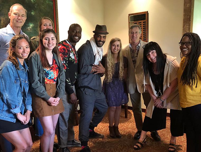 Taye Diggs Lunches with CAS Students, Faculty image cap