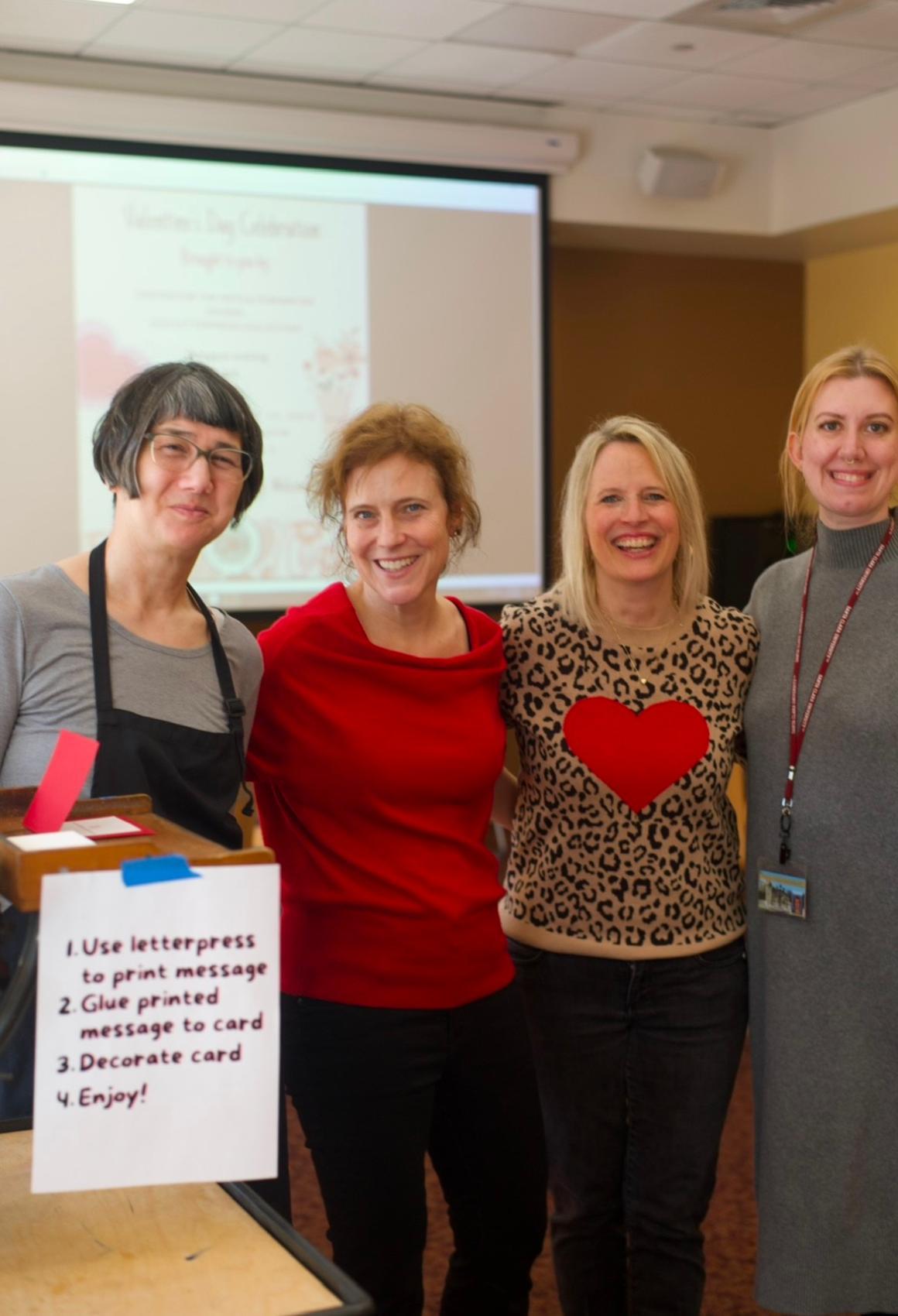 (L-R) Kathy Aoki (Art & Art History), Amy Randall (History), Britt Cain (CAS Dean's Office), Heather Turner (English)