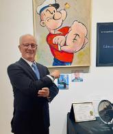 Kelly Detweiler with this Popeye painting