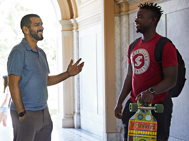 Andrew Ishak and student 