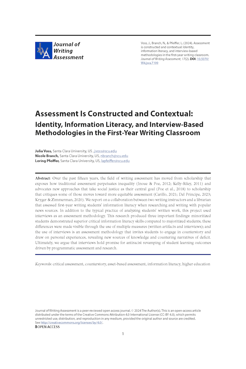 The Journal of Writing Assessment 2024 