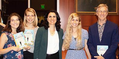Author Huda Al-Marashi with faculty and students 