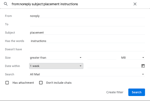screenshot showing search bar with 
