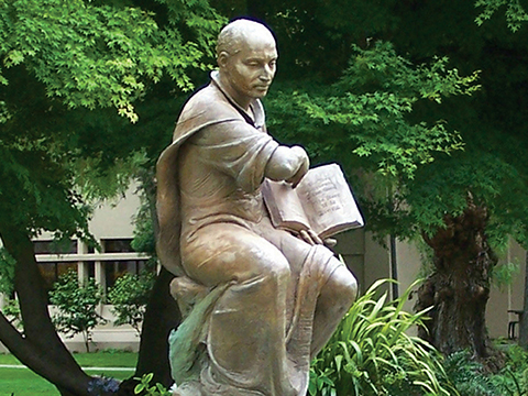 Saint Ignatius of Loyola statue at Santa Clara University