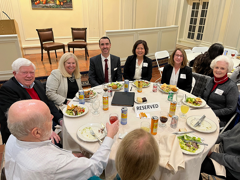 Hon. Michael Rhoads with Political Science faulty and Hanson family.