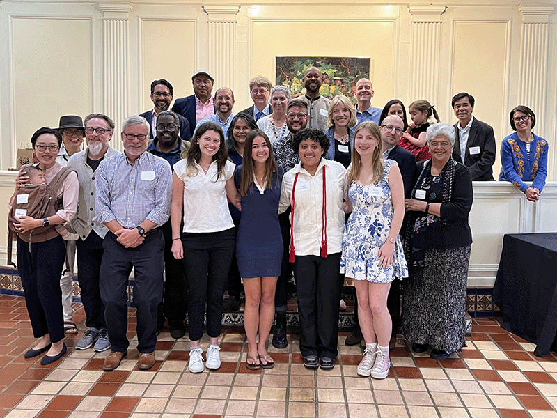 RS faculty and students in the Adobe Lodge