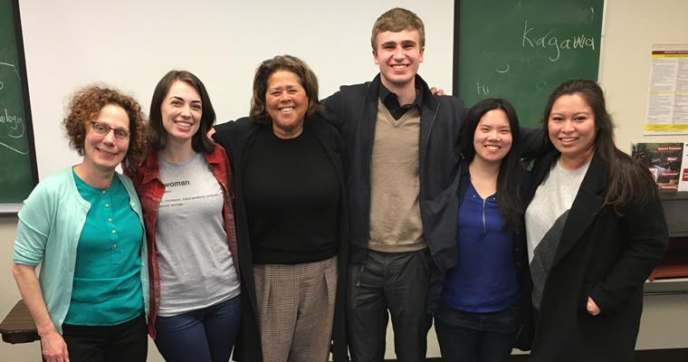 Ms. Smith with a few students from Creative Writing and Social Justice