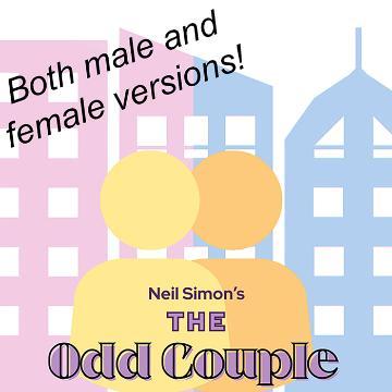 2 head and shoulders in gold in front of a city skyline of pink and blue with black text 