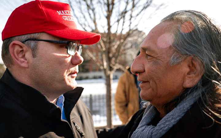 Standoff between two people