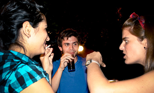 College students at a party