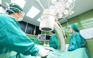 Doctors in an operating room