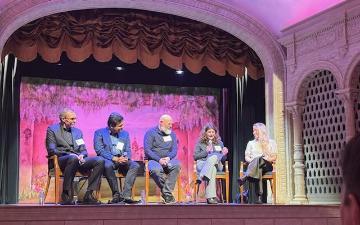 Aalto University Researchers, Vikas Garg and Samuel Kaski, Kirk Bresniker’89, Chief Architect of Hewlett Packard Labs, HP Enterprise Fellow and Vice President, and Maya Ackerman, SCU engineering professor and AI pioneer, joined panel moderator, Irina Raicu, Ethics Center director of Internet ethics to discuss 