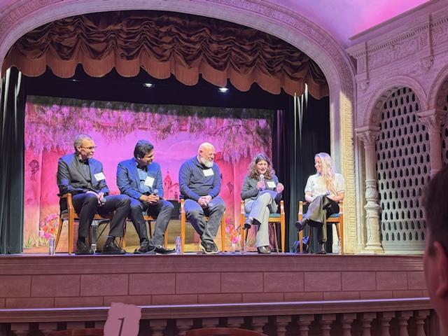 Aalto University Researchers, Vikas Garg and Samuel Kaski, Kirk Bresniker’89, Chief Architect of Hewlett Packard Labs, Hewlett Packard Enterprise Fellow and Vice President, and Maya Ackerman, Santa Clara University engineering professor and Generative AI pioneer, joined panel moderator, Irina Raicu, Ethics Center director of Internet ethics to discuss 