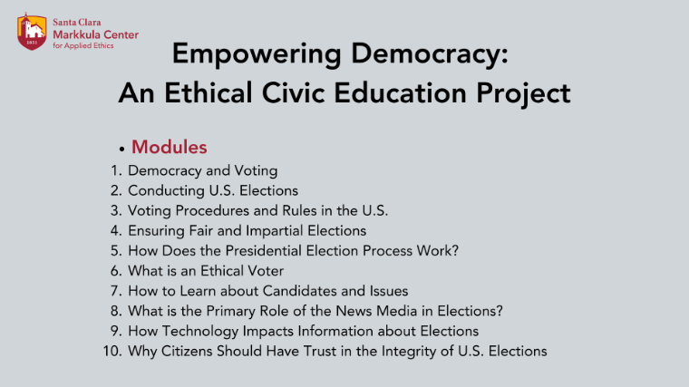 Empowering Democracy An Ethical Civic Education Project
