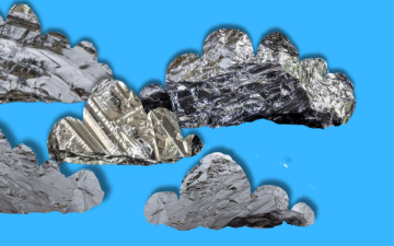 cloud shapes made of silicon