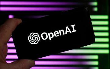 purple and green horizontal lines and black and white OpenAI logo.
