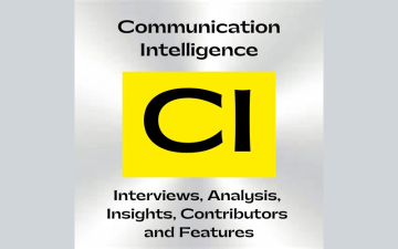 Communication Intelligence Magazine logo. Letter C I on a yellow background.