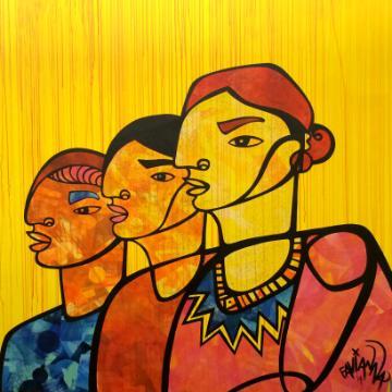 Favianna Rodriguez, “There Is a Light That Never Goes Out,” mural, acrylic and house paint, 2014. Copyright 2018 Favianna Rodriguez, favianna.com. Used with permission.