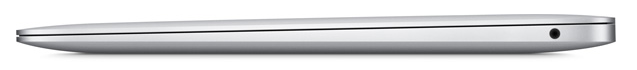 An image of the 2019 Apple MacBook Air's right side, showing the headphone jack.