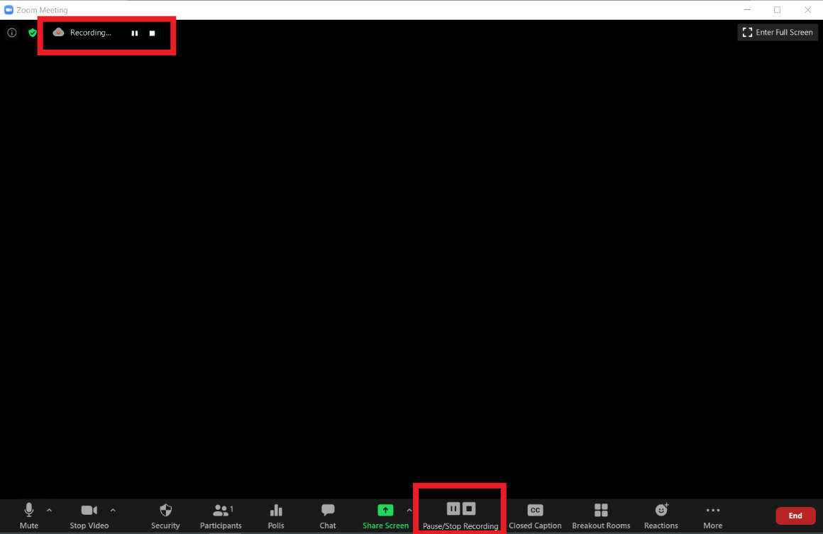 confirm that your Zoom meeting is recording
