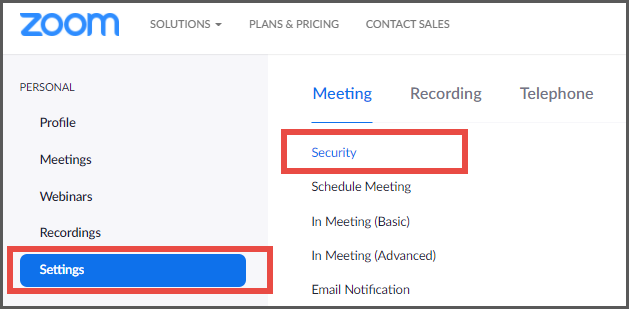 Alt text: Zoom desktop application settings menu highlighting 