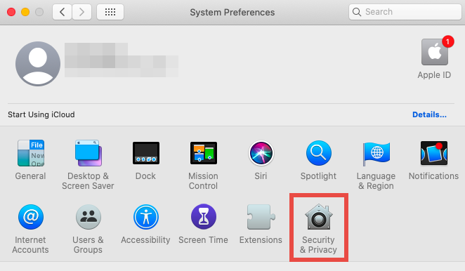 The image shows the System Preferences window with various icons;