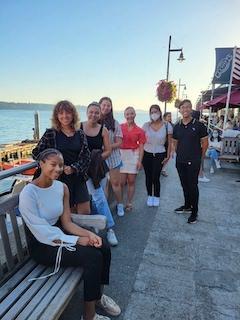 Santa Clara students in Seattle, where they pitched their ideas for Maude's Ventures @ SCU.