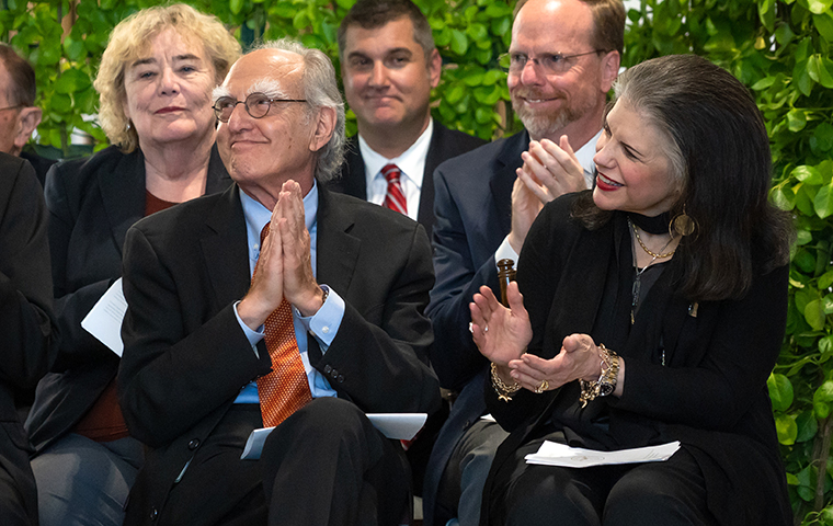 Lead donors Howard S. Charney MBA ’73, J.D. ’77 and Alida Schoolmaster Charney