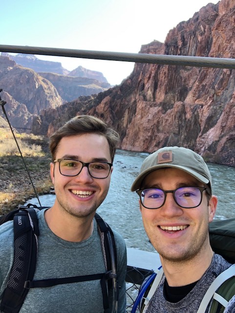 Ney, left, with big brother Michael '20.