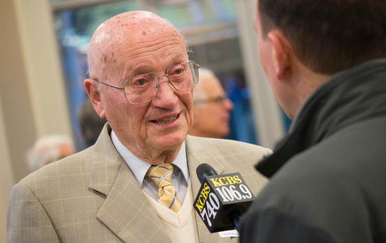 Prof. Mario Belotti being interviewed at 2015 event image link to story