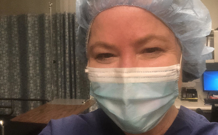 Medical worker in medical mask