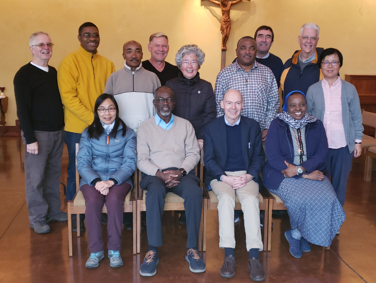 Group photo of JST Renewal Retreat participants at San Damiano Retreat.