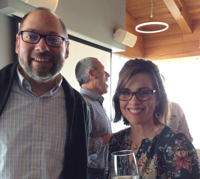 Drew Roberts, Jerome Baggett and Dianna Gallager at reception