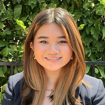 Woman smiling outdoors