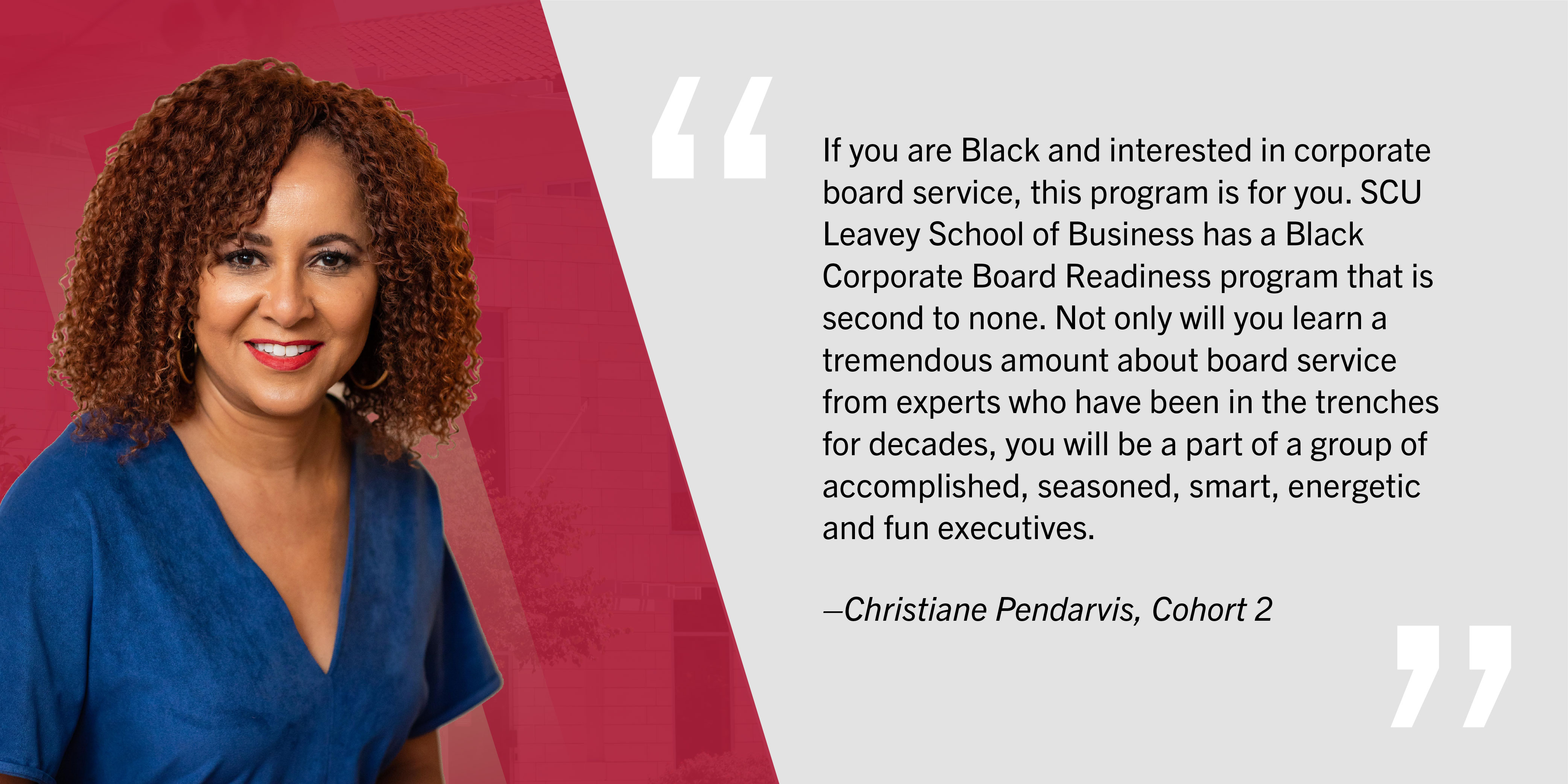 Testimonial by Christiane Pendarvis, Cohort 2