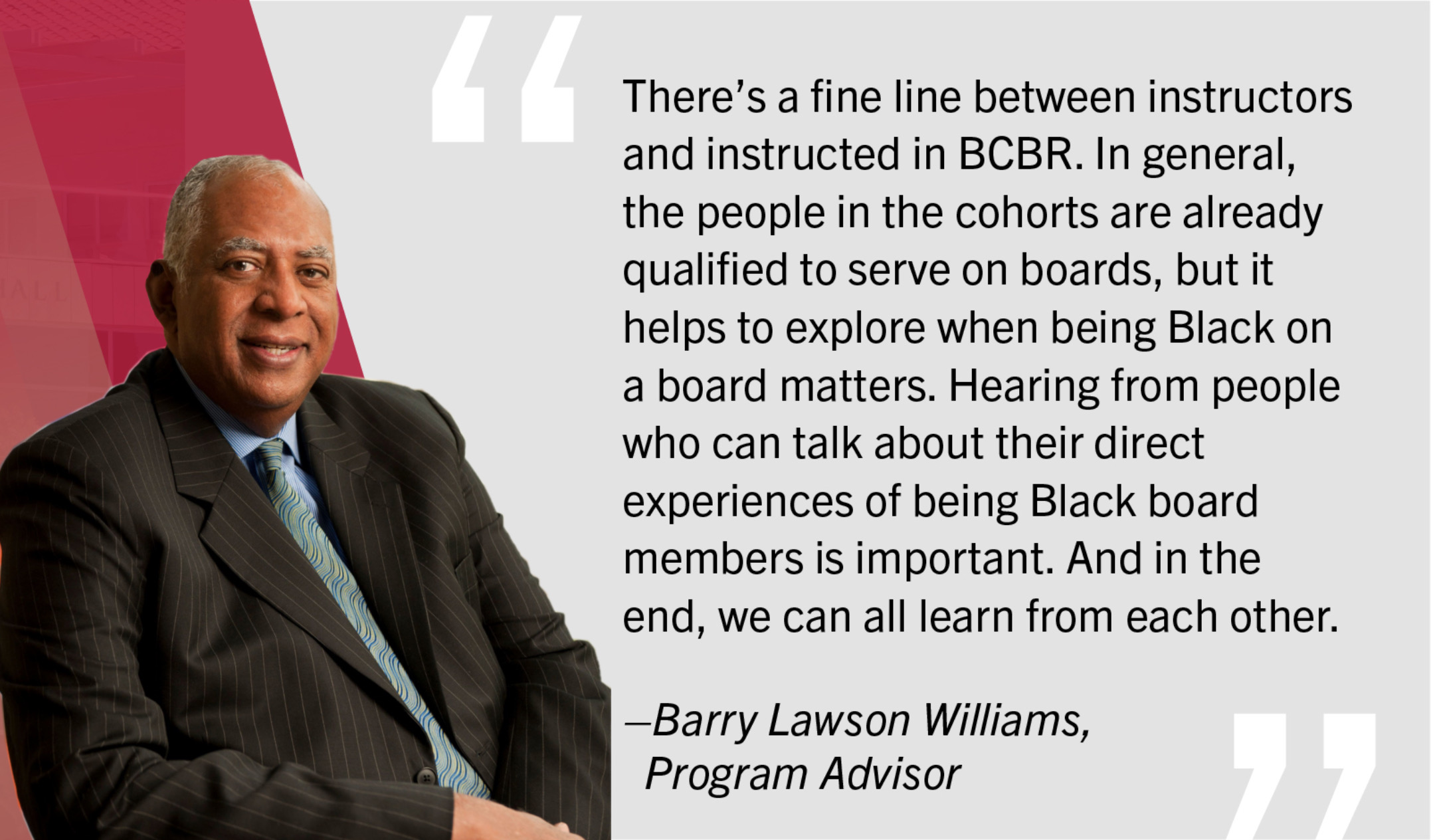 Testimonial by Barry Lawson Williams