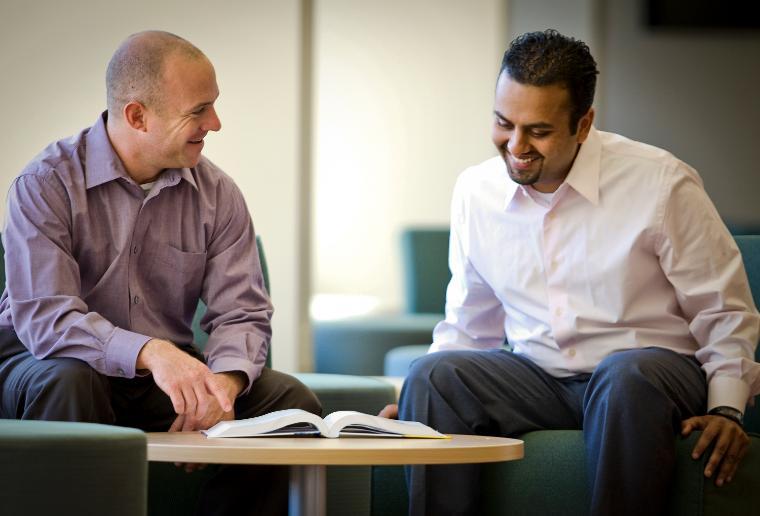 Graduate business student study group 