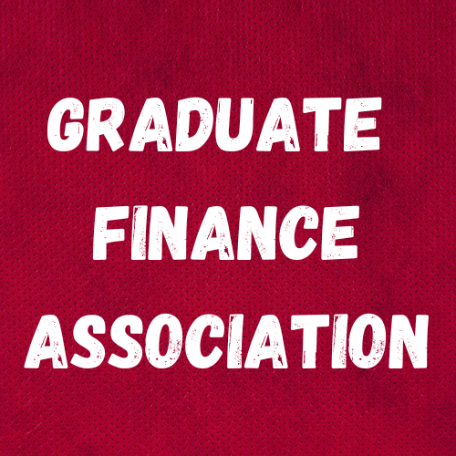 Red square with white letters that say 