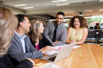 A group of students working on a project 