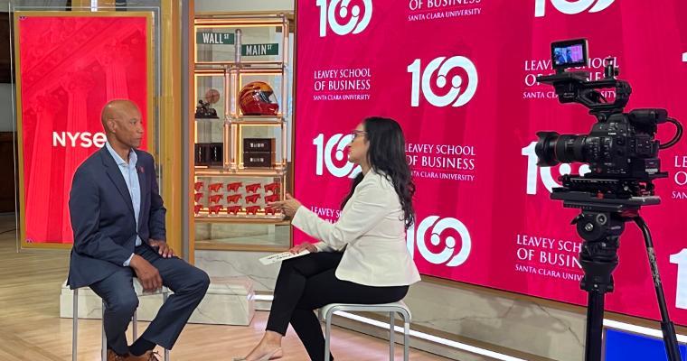 Dean Ed Grier during his NYSE Floor Talk interview