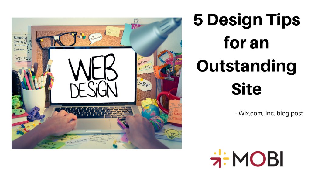 Twitter post of 5 Design Tips for an Outstanding Site