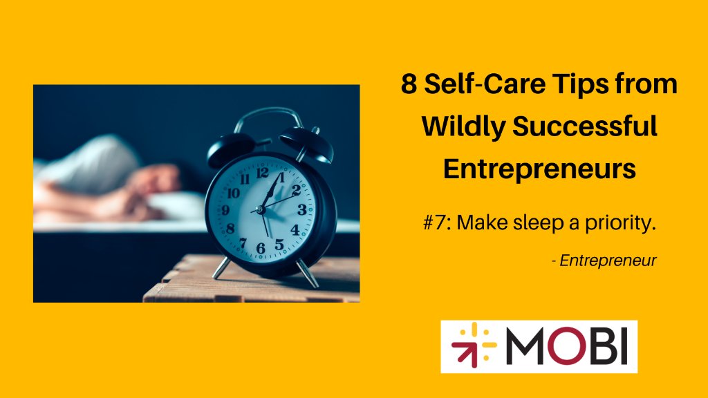 Twiiter Post of 8 Self-Care Tips From Wildly Successful Entrepreneurs