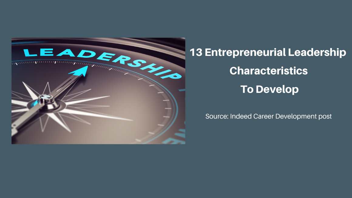 Image with caption 13 Entrepreneurial Leadership Characteristics