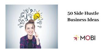 Photo of woman with title Side Hustle Business Ideas