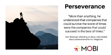 Alt text: Person standing on cliff with quote: "We find plants to understand, appreciate and overcome often quite complex but relatively rare systems of stress traits." - Horticulturist. MCBI logo in lower right corner.