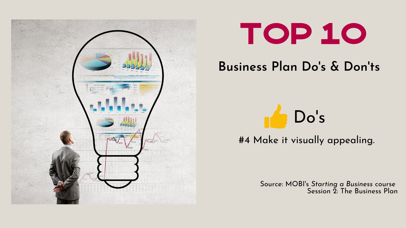 Image from social media post about Business Plan Dos and Donts