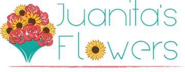 Bouquet of flowers beside the text