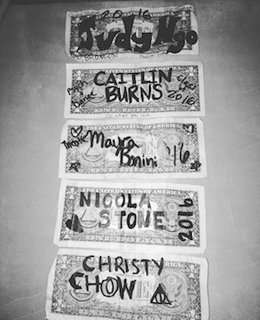 A series of monochrome drawings depicting nature scenes and labeled 